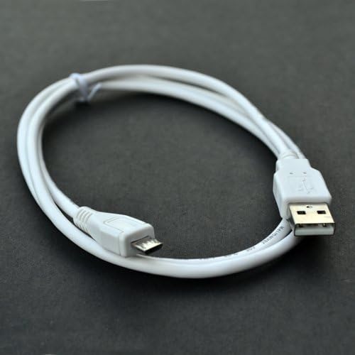 Consoletronic White USB Power Charger Cable Adapter for - HMDX Jam Rave - Portable Bluetooth Speaker (1m/3ft long)