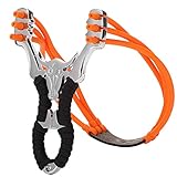 Slingshot ist ein 304 Edelstahl, einzigartige exquisite Verarbeitung und grüne und üppige Schönheit, es ist bequem zu halten und verfügt über eine hervorragende Leistung, tragbare Größe, einfach in die Tasche zu passen.