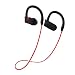 Produktbild Bluetooth In-Ear Sport-Kopfhörer mit Ohrbügel von Liamoo ® 4.1 Bluetooth / Wireless / Sport / Fitness / Freizeit / Outdoor / Aktivitäten / Ohrhörer / Headset / Sportkopfhörer mit Tragebügel in rot