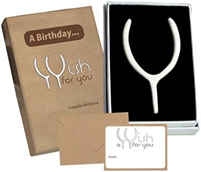 Jemsideas Birthday Snapable Wishbone Gift & Card Perfect Keepsake For Special Friend, Mum Dad Brother Sister Son Daughter Nan Nanna Grandad Grandson Granddaughter Niece Nephew Aunt (Birthday 2)