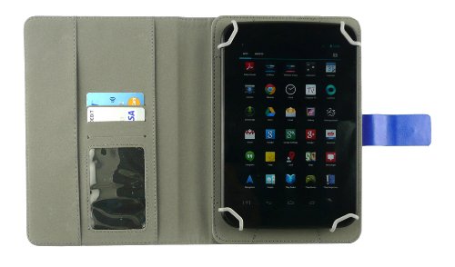 Emartbuy® Tolino Tab 8 Inch Tablet Universalbereich Blau Multi Winkel Folio Executive Case Cover Wallet Hülle Schutzhülle mit Kartensteckplätze + Blau Eingabestift - 5