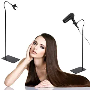 ?2022 New Version?Hair Dryer Stand, 1.6M Adjustable Height Hands-Free Hair Dryer Holder with Heavy Base, 360 Degree Rotating Blow Dryer Holder Suitable for 99% Hair Dryer(1.9KG)