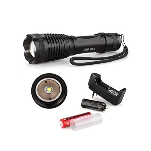 DeliaWinterfel Linterna Antorcha 1 LED CREE XM-L T6 Luz 1800LM Zoom para Camping Ciclismo antorcha de la Linterna by