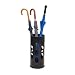 Produktbild Relaxdays Regenschirmständer rund HBT 49,5 x 22,5 x 22,5 cm Metall Schirmständer mit Wasserauffangschale für Regenschirm, Gehstock oder Nordic Walking Stöcke aus Stahl mit schöner Ornamentik, schwarz
