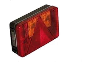 Aspock Piloto posterior con triángulo horizontal para remolque, medidas: 216 x 137 mm (DERECHO)