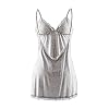Fawnkiss-Donna-Sexy-Pizzo-Cotone-Deep-V-Backless-Babydoll-Lingerie-con-G-string