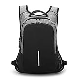 JESSIEKERVIN YY3 Laptop-Rucksack 15,6 Zoll Computer-Rucksack Casual Daypack Schultasche mit USB-Ladeanschluss für Reisen/Business/College/Frauen/Männer (Color : Gray)