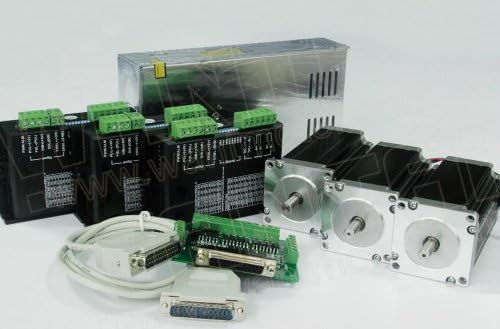 Gowe 3 Axis Nema23 Stepper Motor 270oz,3A & DQ542MA,4.2A CNC Foam Mill 3D Printer