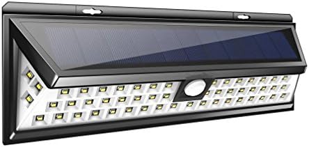 Solar Lights Wireless 54 LED Waterproof Arica Solar Powered Lights 3 Modes Motion Activated, Ultra Bright with Movement Sensor Solar Powered Lights, Wide Sensor Adapted for Outdoors such as Garden, Patio or Wall with Solar Panels
