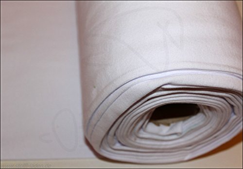 0,5 m Bündchenstoff weiß * Schlauchware * Meterware * Bündchen …