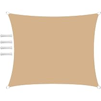 Sonnensegel Rechteckig 2,5x6 M – Wasserdicht, 95% UV-Schutz, Mit Ösen & Seilen In Khaki