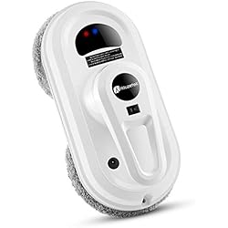 Houzetek W1 Robot Laveur de Vitre Blanc,Robot pour Vitres,Automatique Domotique avec Capteur Infrarouge Anti-collision, Système Anti-chute, Controlé par Télécommande (Blanc)