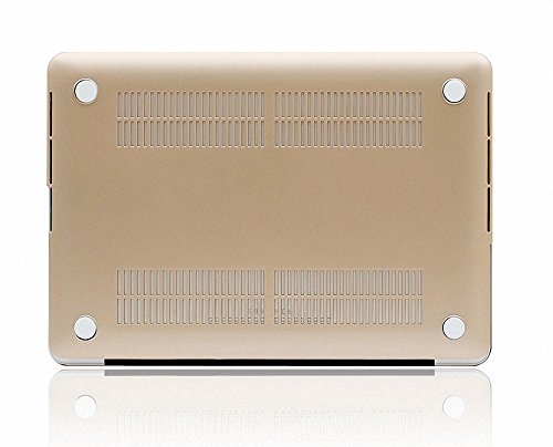 Metallische Champagner Gold Durch gummierte Hard Shell, Elegantes und leichtes 2-Part Hard Case Cover Schutz Hülle, Ultra Slim matt gold farbe für MacBook Pro Retina 13″ - 4