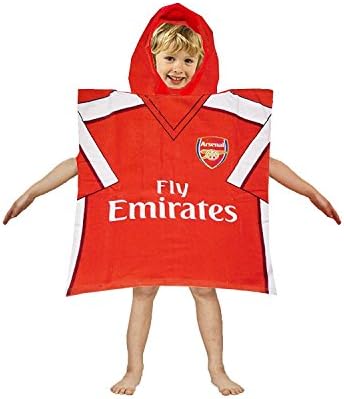 Childrens Official Licensed Football Hooded Towelling Poncho/England, Liverpool, Manchester United, Arsenal, Chelsea