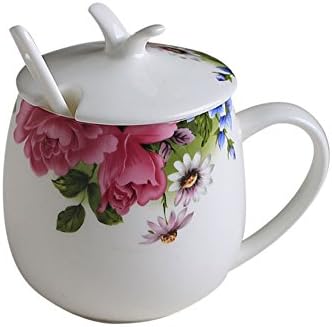 porcelain cup creative couple Cup mugs Cup with lid milk cup -C