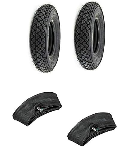 thumbnail image 2 of Deestone 3.50-10 Tyre Kit With Chambers For Vespa 125 150 200 PX Rainbow – Set Of 2 2 of 3