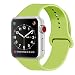 Produktbild ZRO für Apple Watch Armband, Soft Silikon Ersatz Uhrenarmbänder für 38mm iWatch Serie 3/ Serie 2/ Serie 1, Größe M/L, Grün