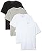Produktbild Tommy Hilfiger Men's Undershirts 4 Pack Cotton Classics V-Neck T-Shirts, White/White/Grey Heather/Black, Large