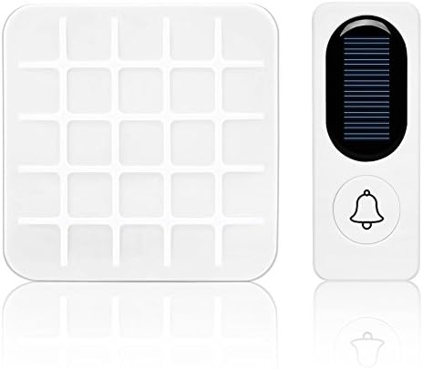 Doorbell Wireless Door Chime Kit Wall Plug-in Cordless Receivers Push Button Waterproof With 52 Chimes 4-Level Volume Smart Hoom By Haiyitong