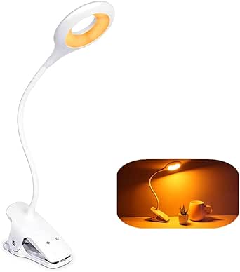 DTC GmbH LED Leselampe 3 Farbtemperatur,Clip-on-Lampe,Leselampe Klemme