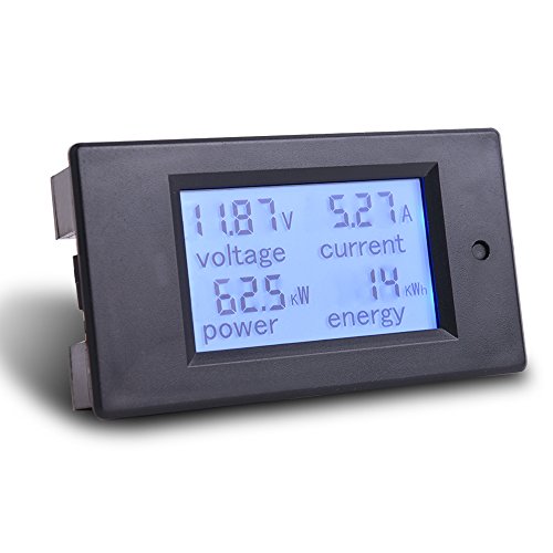 MICTUNING Multimeter DC 6.5-100V 0-100A LCD Display Digital Stromspannung Leistung Energiezähler Amperemeter Spannungsmeter mit 100A Strom Shunt