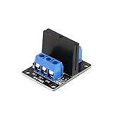  Gugutogo 1 Way Solid State Relay Module Board DC 5V High Level Trigger SSR for Arduino Azul negro