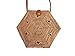 Produktbild BALI BOHEME Rattan Tasche Umhängetasche Sommertrend 2018 - Wagen Sie die Korbtasche mit Lederriemen - Größe Medium 20cm - Gefertigt in Bali - Modell Hexagonal mit Snap