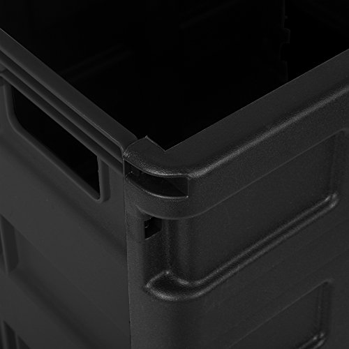 WOLTU EW4802sz Einkaufswagen klappbar Einkaufstrolley Klappbox Shopping Trolley Faltbox Transportwagen Mit Deckel bis 35kg Schwarz - 9