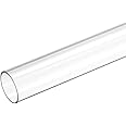 MECCANIXITY Plastic Pipe Rigid Polycarbonate Round Tube Clear 0.86"(22mm) ID 1"(25mm) OD 9.6" (245mm) High Impact for Lighting, Models, Water Plumbing