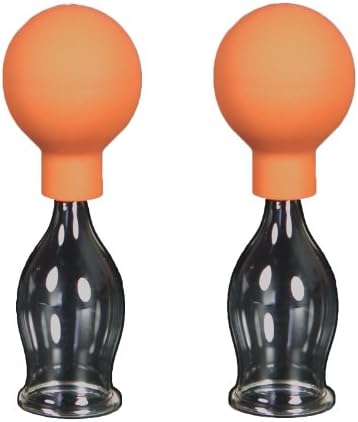 Lauschaer Glas Cupping Glasses with Ball 2 Pieces 20 mm for Professional, Medical, Fireless Cupping, Cupping Glass, Original