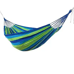 HaRvic Portable Garden Hammocks Striped Ultralight Outdoor Beach Swing Bed with Strong Rope Multi Color(180cm X 80cm)