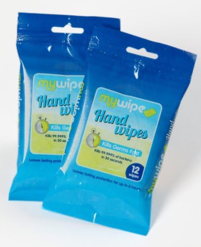 MYWIPE STERIZAR 12s Antibacterial Alcohol Free Sanitiser Travel Wipes with Sterizar® Kills 99.99%