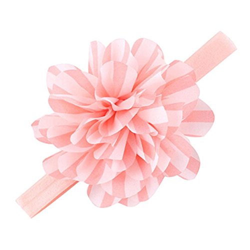 DDLBiz Baby Girls Headbands Striped Flower Headbands For Girls Infant Hair Band (E)