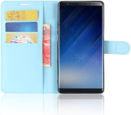 Rockwey® Samsung Galaxy Note8 mobile phone sets,TPU+PU leather cover flip cover card wallet Anti-scratch,anti-skid(Blue)