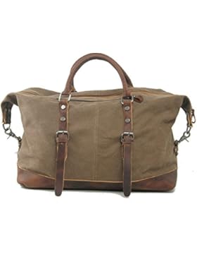 Everdoss XL Weekender Herren Vintage Handgepäck Reisetasche Sporttasche braun
