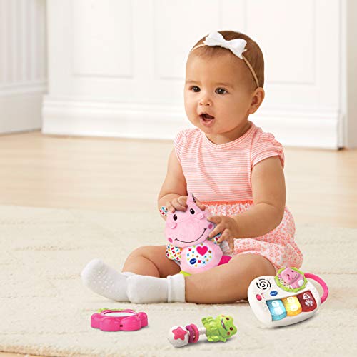 VTech - Coffret naissance - Eveil des sens - Cadeau de naissance avec premiers jouets de Bébé - rose (80-522055) – Image 4