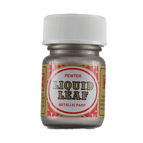 Pewter Original Liquid Leaf Metallic Gilding Paint Antiquing Crafts Restoration 35ml