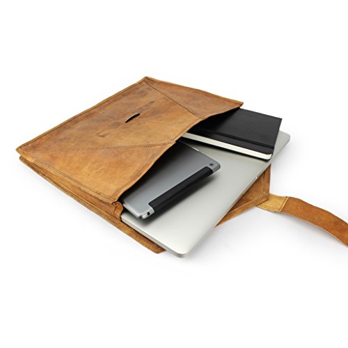 A.P. Donovan – Leder Notebooktasche Macbook Pro 13″ Retina Schutzhülle Tasche Case – Hülle Laptoptasche - 3