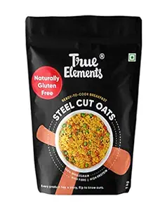 True Elements Steel Cut Oats 1kg - Gluten Free Oats | Cereal for Breakfast | Diet Food for Weight Loss | Whole Oats