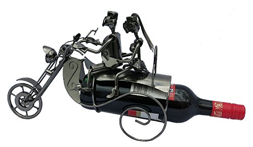 Metall Flaschenhalter „Paar auf Motorrad“ 35 x 24cm - 3