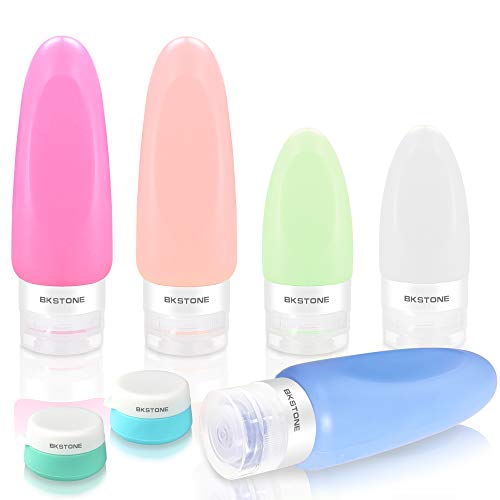 Travel Bottles, VIPFAN Silicone Travel Container Leak Proof 4PCS/7PCS BPA Free Travel Refillable Squeezable Set with Bag for Shampoo Cosmetics Lotion Conditioner Shower Gel Solar Oil Cream