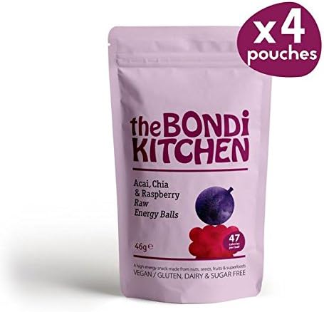 Superfood Energy Balls (Acai, Chia &amp; Raspberry) 4 x 42g pouches