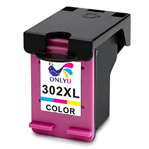 ONLYU 2Pack Kompatible Tintenpatronen für HP 302 xl 302xl für HP Envy 4520 4521 4522 4523 4524 4525 4527 4528 OfficeJet 3830 3831 3832 3833 3834 3835 4650 4651 4652 4654 4655 4657 4658 HP DeskJet 1110 1115 2130 2132 2133 2134 2135 3630 3632 3633 3634 3636 3637 3638(1Schwarz + 1Farbig) - 3