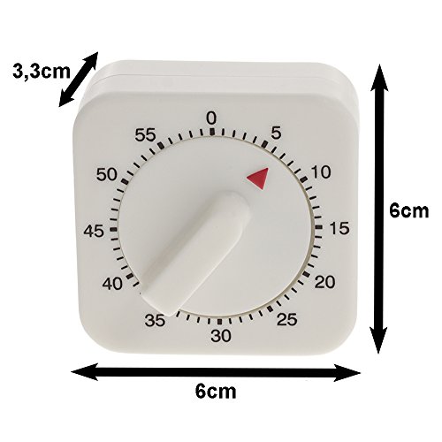 Smartfox Küchentimer Zeitmesser Kurzzeitmesser mechanisch in weiß - 2