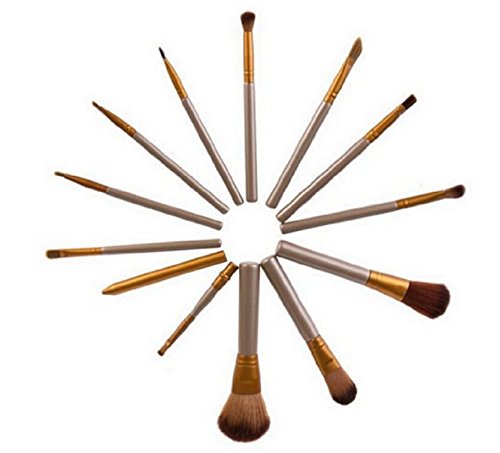 Naked3 12Pcs Professionelle Bambus Griff Make-up Pinsel Set Kabuki Powder Foundation Blush Gesicht Pinsel Kosmetik Pinsel Kit mit Box - 4