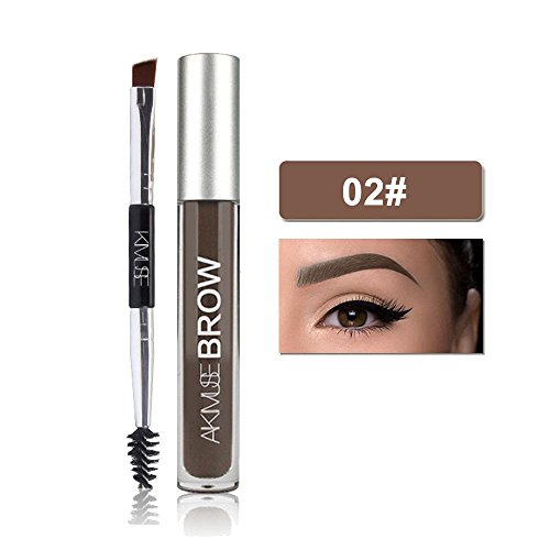 Pawaca - gel per sopracciglia semipermanente, duraturo e resistente all'acqua, con doppio pennello per creare sopracciglia dall'aspetto naturale