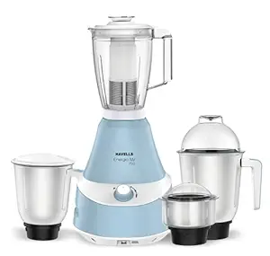 Havells Energia 750 Watt Mixer Grinder with 4 Jar (Blue), (Model: GHFMGCHB075)