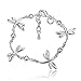 Produktbild amberma Schmetterling Schmuck Silber Armbänder Fußkettchen für Frauen, Geschenke für Mädchen FRIENDS