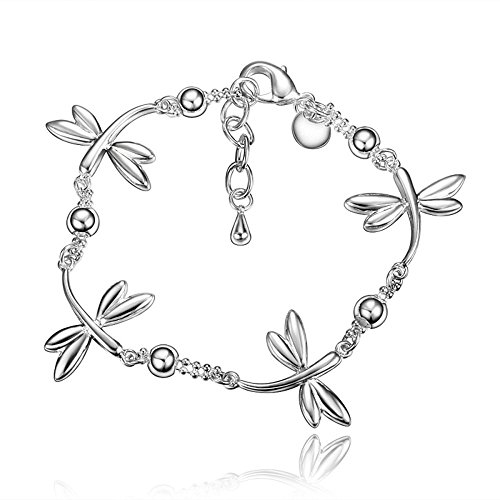 Preisvergleich Produktbild amberma Schmetterling Schmuck Silber Armbänder Fußkettchen für Frauen, Geschenke für Mädchen FRIENDS