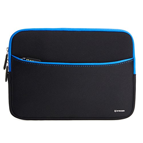 Evecase Neopren Schutzhülle (Schwarz/Blau) – gut gepolstert – für HP Pavilion X2 10.1-inch Detachable 2 in 1 Laptop (32GB / 64GB) - 2